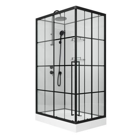 Душевая кабина Niagara Standart ST120/80/15QL/KL/BKT 120х80 прямоугольная без крыши ориентация левая