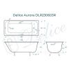 Ванна чугунная Delice Aurora DLR230603R 150х70 пристенная прямоугольная без ножек с отверстиями под ручки