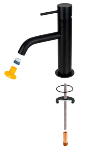 Смеситель Remer X Style X12NO на раковину черный - фото 3