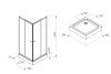 Душевой уголок Parly ZFQ81 80х80 стекло матовое профиль белый с поддоном