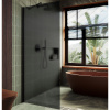 Душевая перегородка Maybah Glass MGD-694-6ш 89х195 стекло тонированное профиль черный