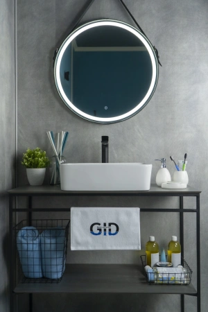 Раковина керамическая Gid Geométrico 51120 50х40 накладная цвет белый без отверстий под смеситель