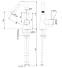 Смеситель Daniel Swing SG606N15 на раковину черный