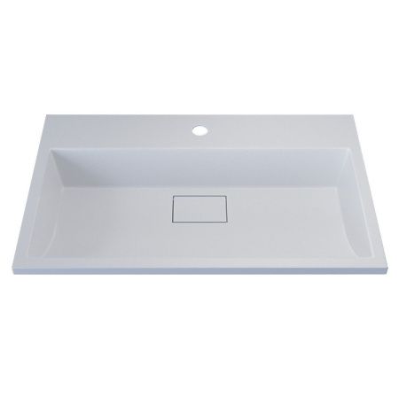 Раковина из искусственного камня Uperwood Barsa 2911020345 70х50 полувстраиваемая цвет белый