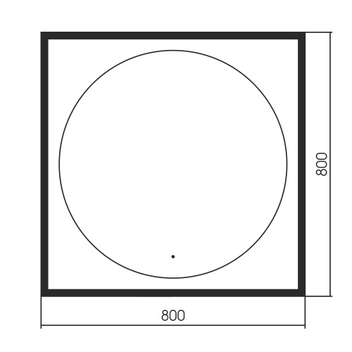 Зеркало в ванную ABBER AG6117SCRB 80х80 - фото 3