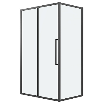 Душевой уголок Grossman Cosmo 120.K33.02.1490.21.00 140х90 стекло прозрачное профиль черный матовый без поддона