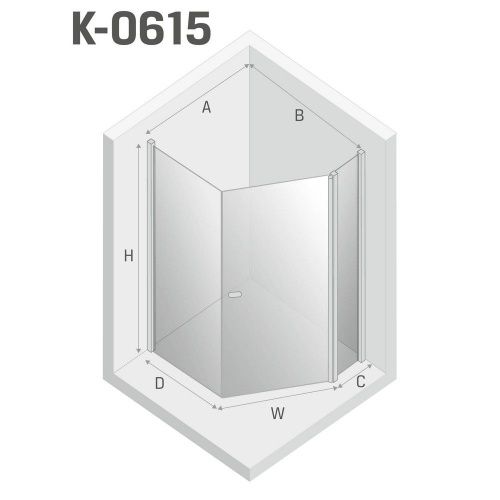 Душевой уголок New Trendy NEW SOLEO Black K-0615 100х80 стекло прозрачное профиль черный без поддона - фото 3