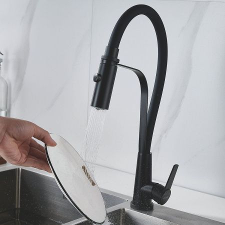 Смеситель для кухни Shevanik S943H-3 на мойку черный