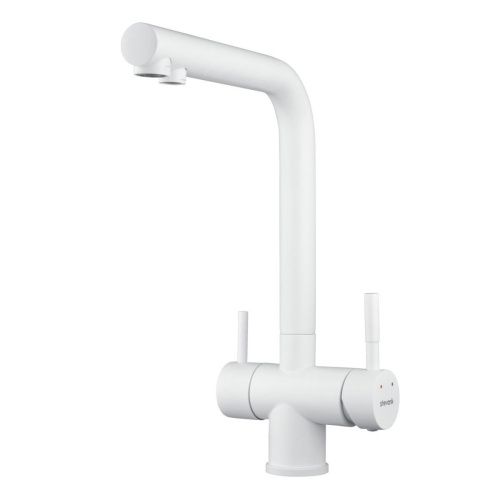 Смеситель для кухни Shevanik S468C на мойку белый