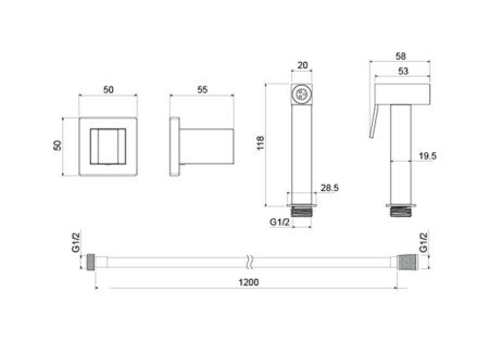 Гигиенический душ Aquatek AQ2053CR хром