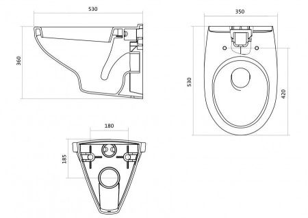 Комплект унитаз с инталляцией и клавишей смыва Santek Бореаль 1WH302464
