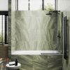 Душевая шторка на ванну Maybah Glass MGV-154-6у 75х140 стекло прозрачное профиль черный ориентация универсальная