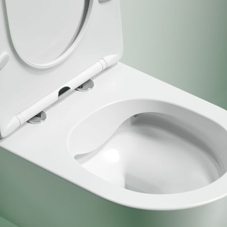 Унитаз подвесной Ceramica Nova MODENA CN6063MW белый с сиденьем микролифт безободковый душевой смыв