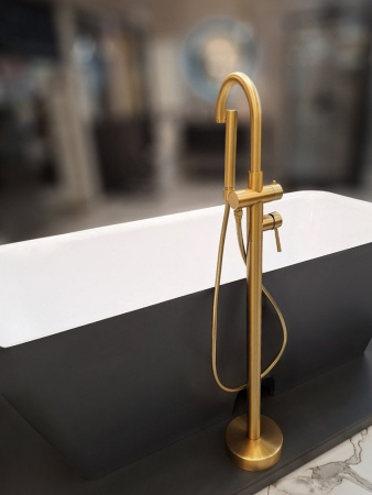 Смеситель для ванны AltroBagno Metropoli AltroBagnoMetropoli020203OrSp напольный золото матовое