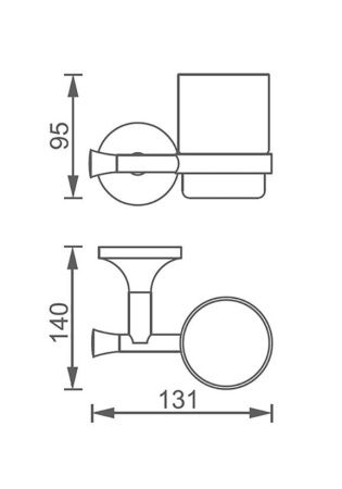 Стакан для зубных щеток AltroBagno Corposso AltroBagnoCorposo080204Cr