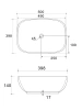 Раковина из сантехнического фарфора Wonzon & Woghand Tahoe WW-RN41286-MB 50х43 накладная цвет черный без отверстий под смеситель