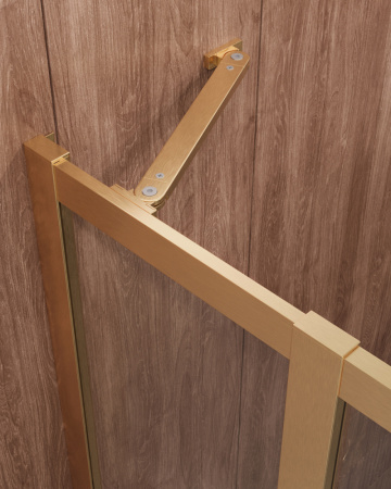 Душевой уголок Cezares MOLVENO MOLVENO-R-22-90+20-C-BORO-IV 110х110 стекло прозрачное профиль золото брашированное без поддона