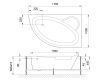 Ванна акриловая гидромассажная Royal Bath ALPINE RB819102DL-R 170х100 пристенная асимметричная с каркасом