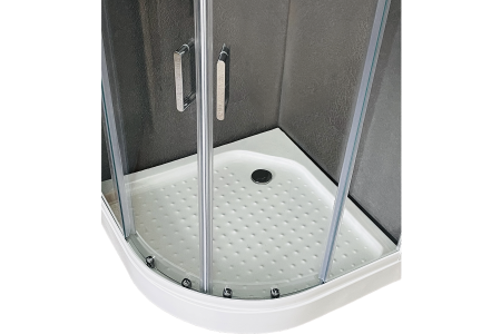 Душевой уголок Royal Bath HK RB100HK-T 100х100 стекло прозрачное профиль белый с поддоном