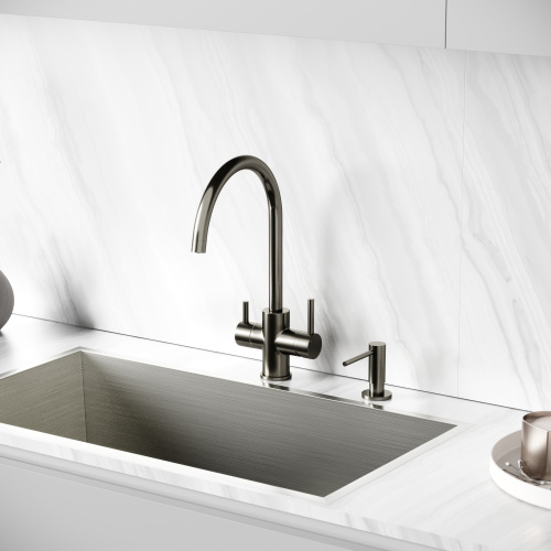 Смеситель для кухни Sancos Taper SC4012GG на мойку вороненая сталь - фото 5