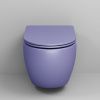 Унитаз подвесной Grossman Color GR-4411LIMS фиолетовый с сиденьем безободковый каскадный смыв