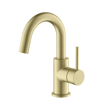 Смеситель Aquatek Европа AQ1307BG на раковину золото без термостата