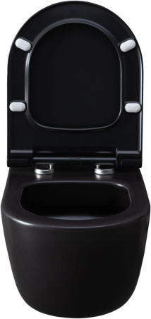 Чаша унитаза подвесная Allen Brau Priority 4.31002.31 цвет черный матовый без сиденья безободковая каскадный смыв
