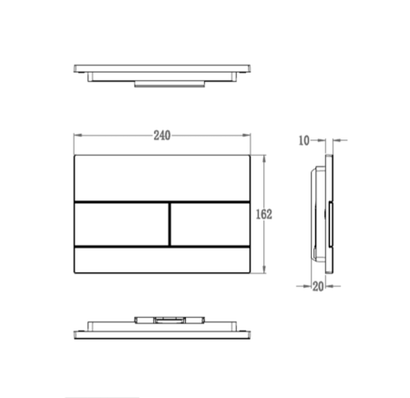 Кнопка смыва механическая Wonzon & Woghand WW-IB235-BG цвет золото