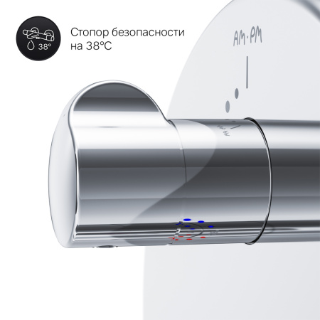 Смеситель для душа Am.Pm Like F8075600 встраиваемый в стену хром с термостатом