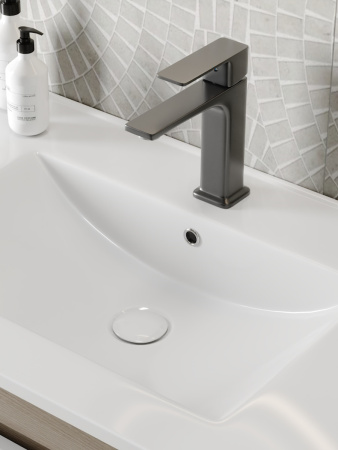 Раковина из сантехнического фарфора Teymi Ritta T51001 81х47 встраиваемая цвет белый 1 отверстие под смеситель