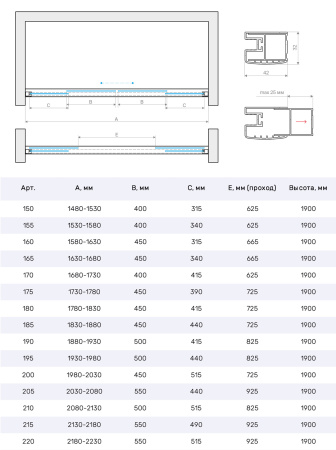 Душевая дверь Vegas-Glass Z2P Protec Z2P Protec h1900 210 03 crystalvision 210х190 стекло прозрачное профиль золото матовое