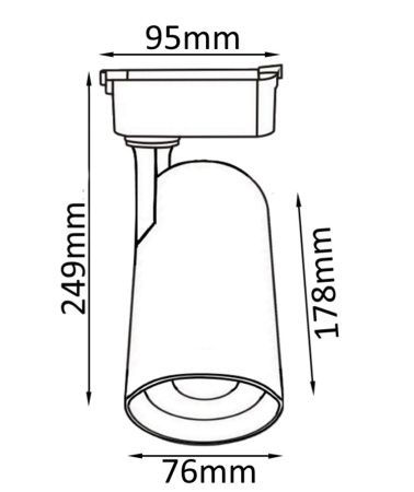 Трековый светильник Crystal Lux CLT 0.31 006 CLT 0.31 006 30W BL