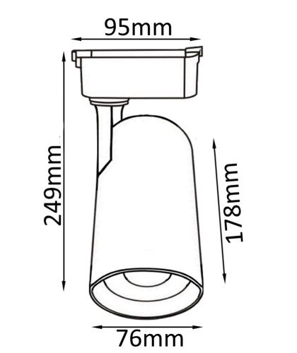 Трековый светильник Crystal Lux CLT 0.31 006 CLT 0.31 006 30W BL - фото 2