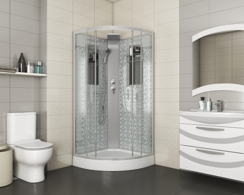Душевая кабина Niagara Luxe 7715WBK 90х90 четверть круга - фото 2