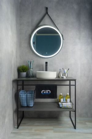 Раковина керамическая Gid 53329 40х40 накладная цвет бежевый без отверстий под смеситель