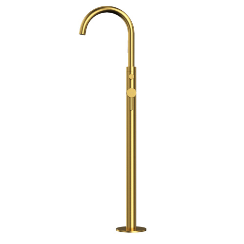 Смеситель для ванны Whitecross Y brushed gold Y1233GLB напольный золото брашированное без термостата - фото 2