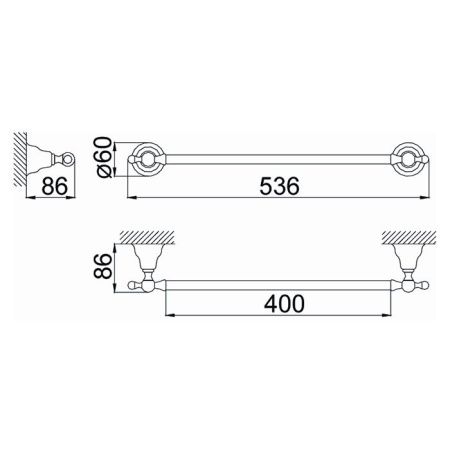 Полотенцедержатель Cisal Croisette 4012.01H.BA