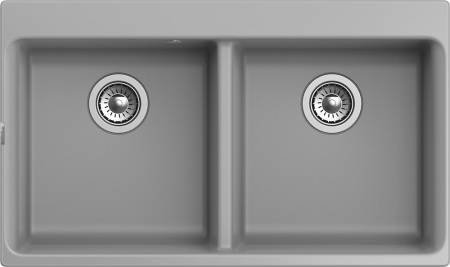 Кухонная мойка Rivelato AXEL X-90-2D grigio metallizza 85х50 цвет серый