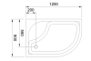 Душевой поддон акриловый Royal Bath BK RB8120BK-L 120х80 белый с ножками