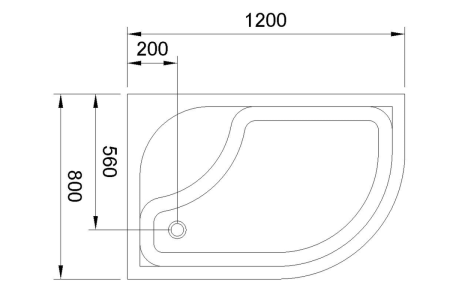 Душевой поддон акриловый Royal Bath BK RB8120BK-L 120х80 белый с ножками