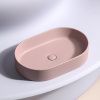 Раковина из сантехнического фарфора Ceramica Nova ELEMENT CN6048MP 60х40 накладная цвет розовый без отверстий под смеситель