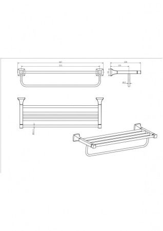 Полотенцедежатель CeramaLux Domino 95410