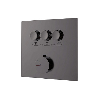 Смеситель для душа Vincea VSCV-431GM встраиваемый в стену вороненая сталь