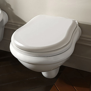 Чаша унитаза подвесная Kerasan Retro 101501 цвет белый без сиденья душевой смыв