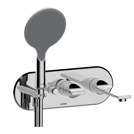 Смеситель для ванны Bossini Apice Z00557.030 встраиваемый в стену хром (внешняя часть)