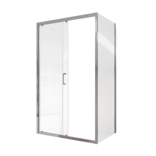 Душевой уголок Cerutti SPA GLORIA120 80х120 стекло прозрачное профиль хром глянцевый - фото 3