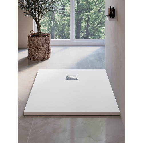 Душевой поддон RGW Stone Tray 16152811-01 80х110 искусственный камень белый - фото 3