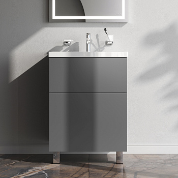 Тумба под раковину Am.Pm Gem M90FSX06022GM32 60х41х81 напольная цвет графит матовый