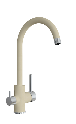 Смеситель для кухни Uperwood Quartz UPD-Q-01-02 UPD-Q-01-02 на мойку/столешницу бежевый матовый - фото 3