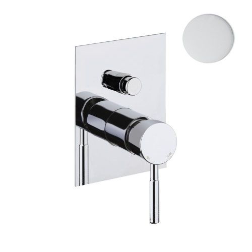 Смеситель для ванны и душа Webert Rimini RI860101740 настенный белый - фото 2